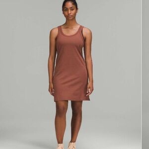 Lululemon Classic Fit Cotton Blend Scoop dress ancient copper